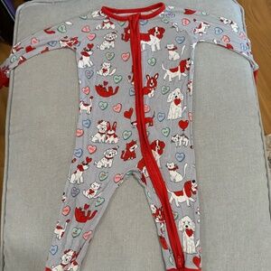 HTF Animal Valentine Little Sleepies Zippy 3-6mo